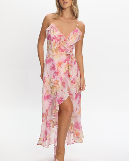 Pink Floral Maxi Dress