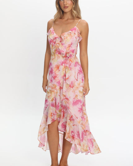 Pink Floral Maxi Dress