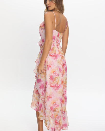 Pink Floral Maxi Dress