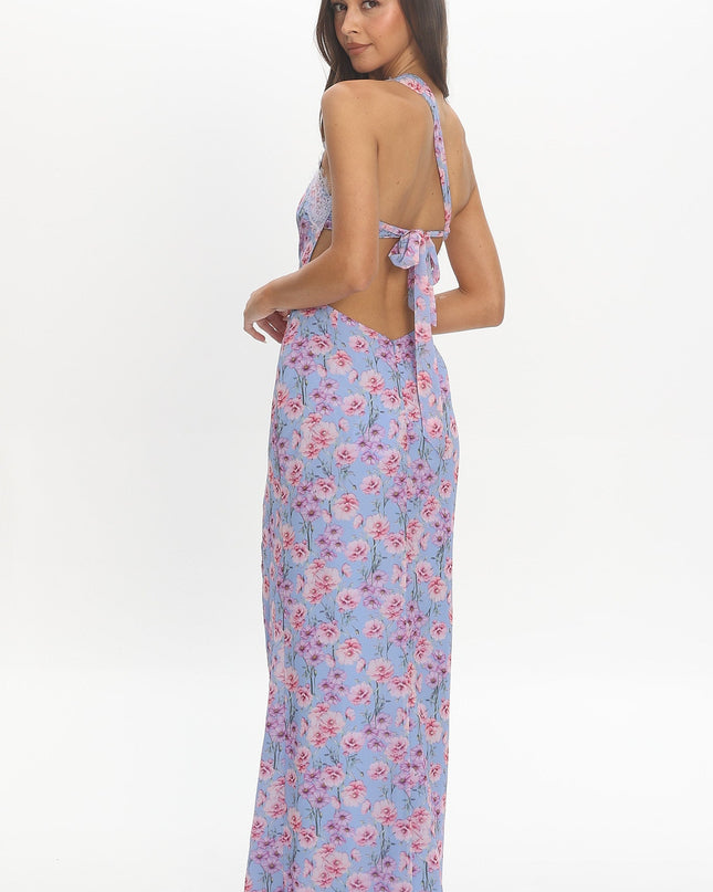Blue One Shoulder Maxi Dress
