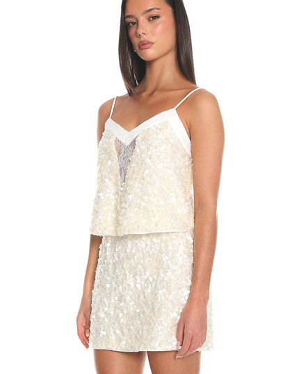 Ivory Sequin Cami Top