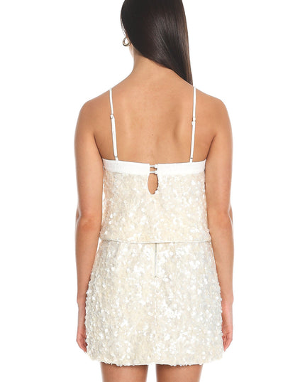 Ivory Sequin Cami Top