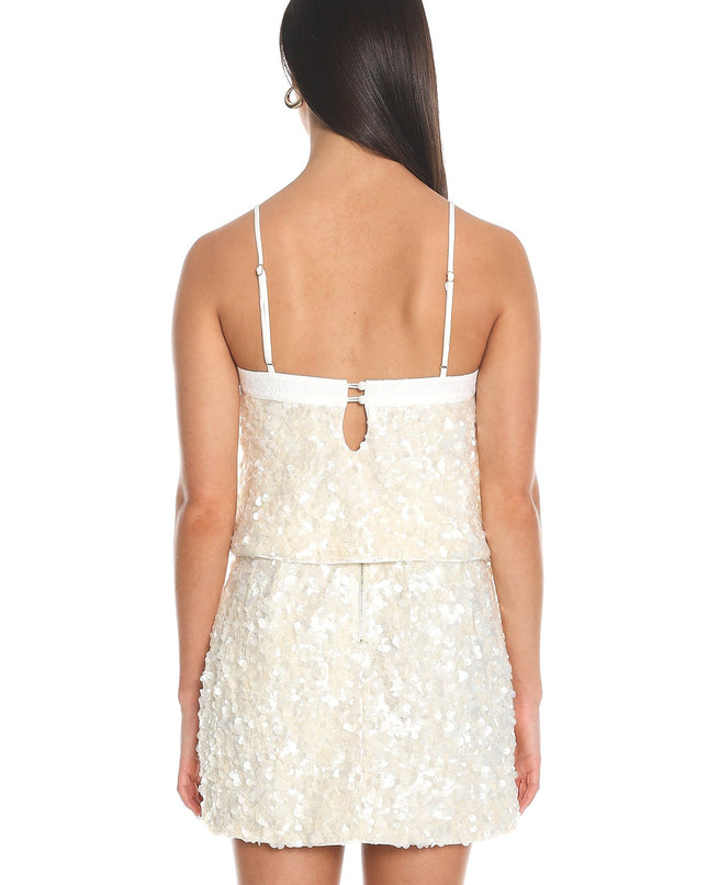 Ivory Sequin Cami Top