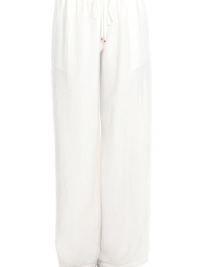 White Wide Leg Pants