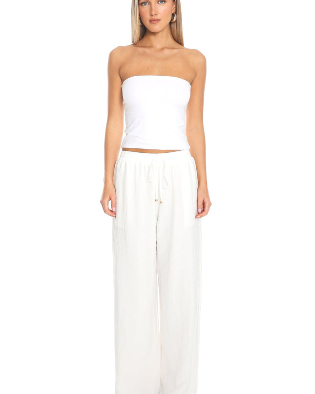 White Wide Leg Pants