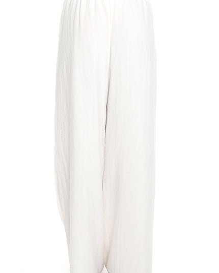 White Wide Leg Pants