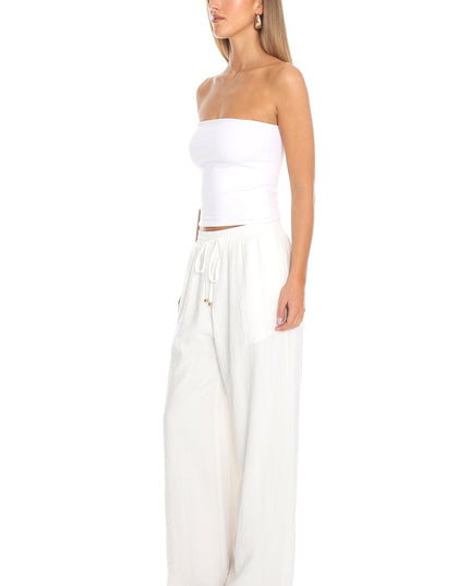 White Wide Leg Pants