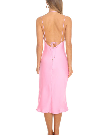 Pink Blossom Backless Slip Dress