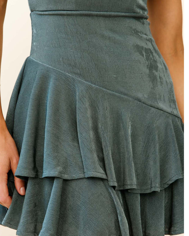 Forest Green The Night Cowl Halterneck Dress