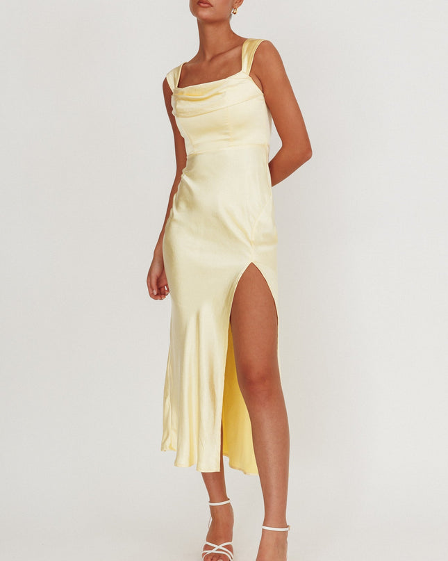 Butter Off-Shoulder V-Back Dress