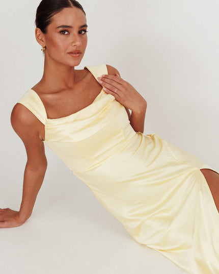 Butter Off-Shoulder V-Back Dress