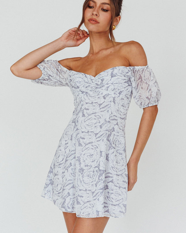 Ink Remember Lace-Up Back Dress Floral