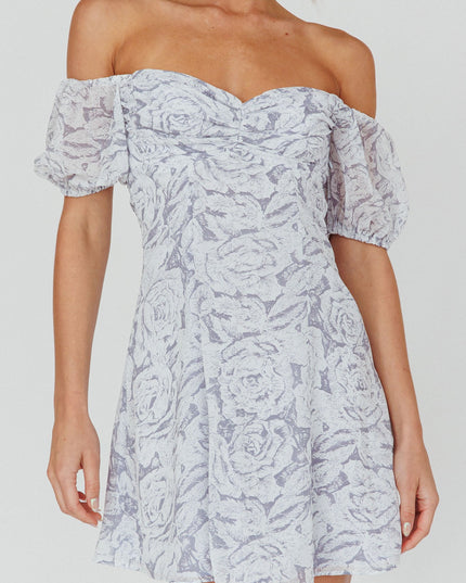 Ink Remember Lace-Up Back Dress Floral