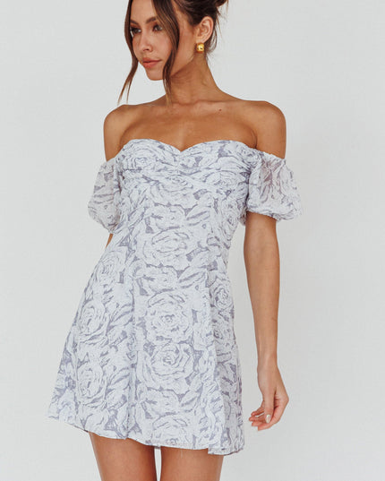 Ink Remember Lace-Up Back Dress Floral
