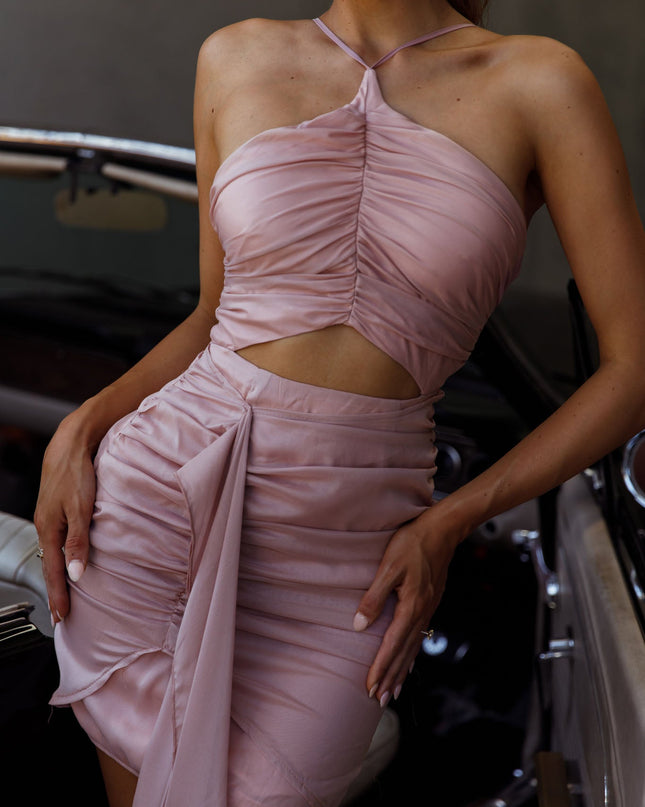 Blush Sol Ruched Cut-Out Dress