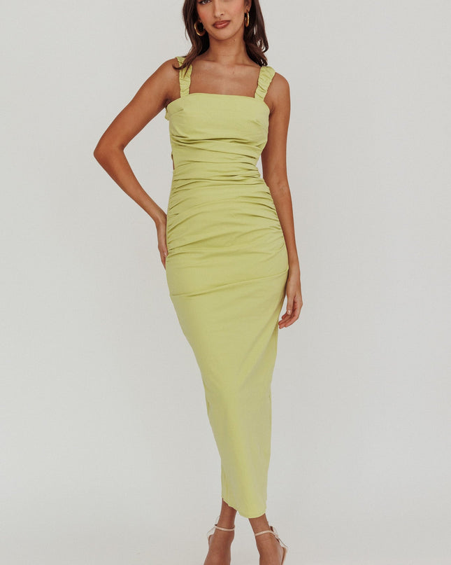 Lace-Up Back Maxi Dress