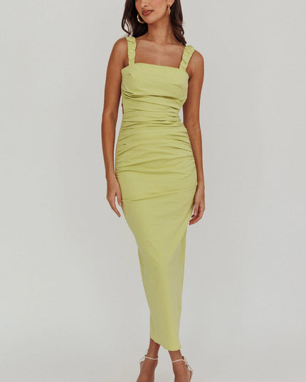 Lace-Up Back Maxi Dress