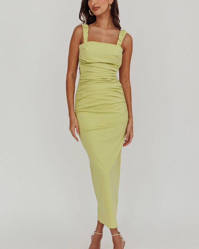 Lace-Up Back Maxi Dress