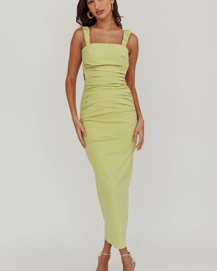 Lace-Up Back Maxi Dress