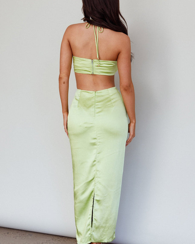Cut-Out Drawstring Dress Apple