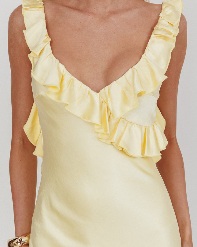 Butter Frill & Lace Trim Maxi Dress