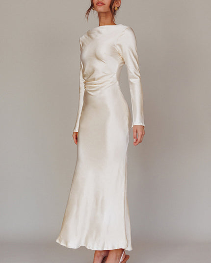 Oyster Cowl Back Midi Dress