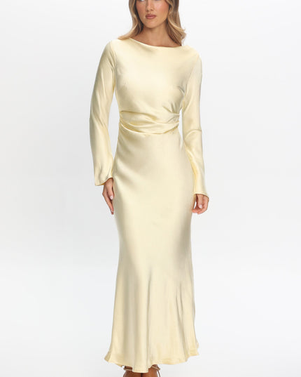 Butter Cowl Back Midi Dress