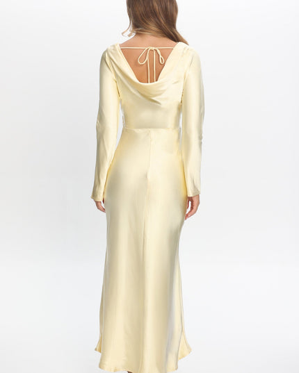 Butter Cowl Back Midi Dress