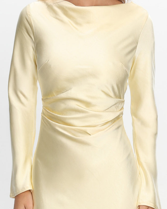 Butter Cowl Back Midi Dress