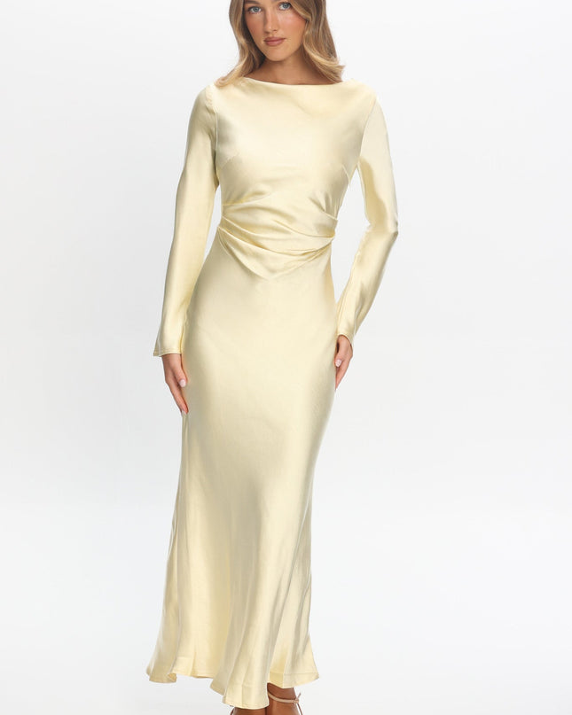 Butter Cowl Back Midi Dress