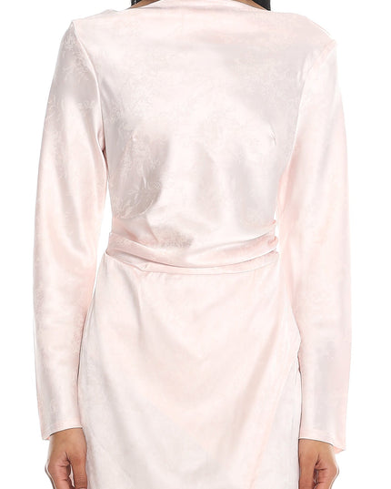 Blush Long Sleeve Cowl Back Maxi Dress