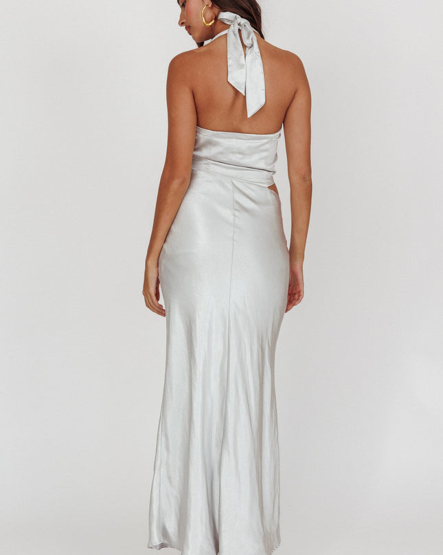 Opal Cowl Halter Neck Cut Out Maxi Dress