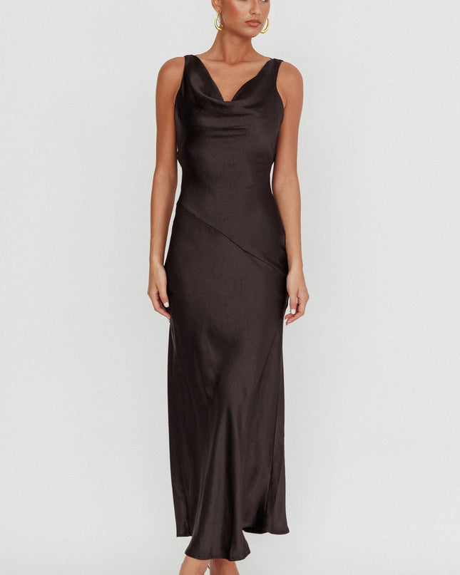 Black Open Back Maxi Dress
