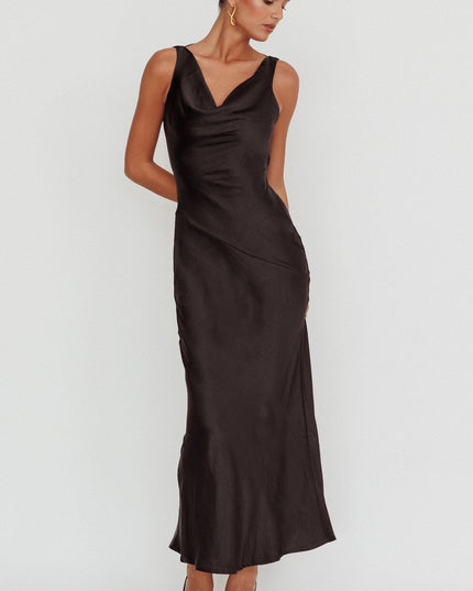 Black Open Back Maxi Dress