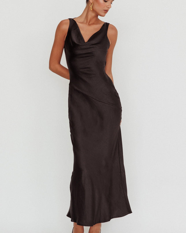 Black Open Back Maxi Dress