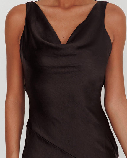 Black Open Back Maxi Dress