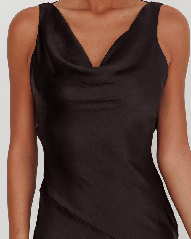 Black Open Back Maxi Dress