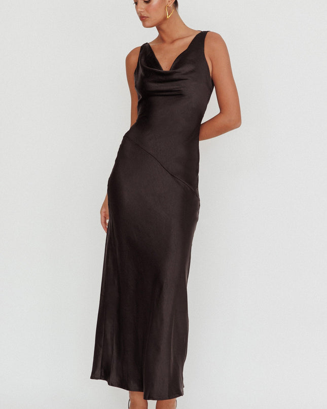 Black Open Back Maxi Dress