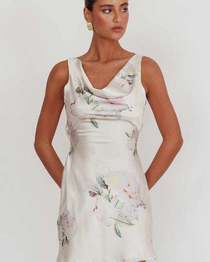 Butter Satin Backless Mini Dress