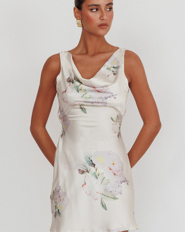 Butter Satin Backless Mini Dress