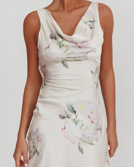 Butter Satin Backless Mini Dress