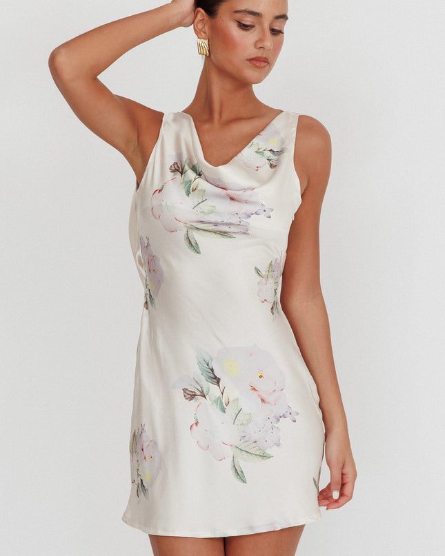 Butter Satin Backless Mini Dress