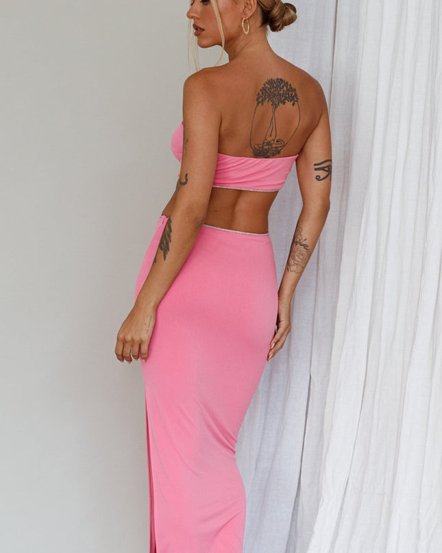 Barbie Pink Cut-Out Midi Dress