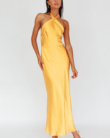 Azure Crossover Halterneck Maxi Dress Sun