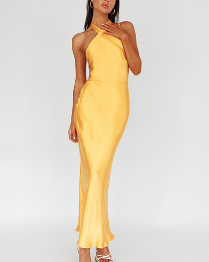 Azure Crossover Halterneck Maxi Dress Sun