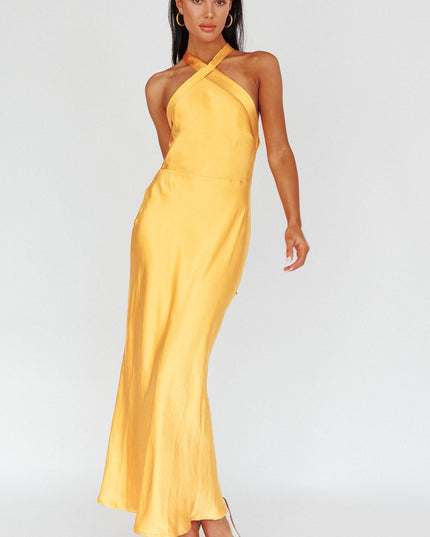 Azure Crossover Halterneck Maxi Dress Sun