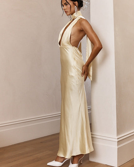 Butter Azure Halterneck Maxi Dress