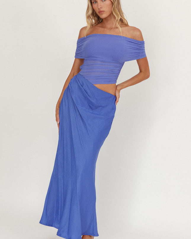 Ocean Off-Shoulder Midi Dress