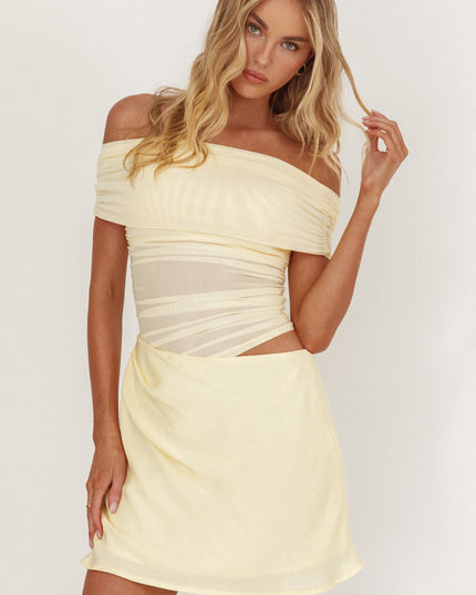 Butter Off-Shoulder Mini Dress