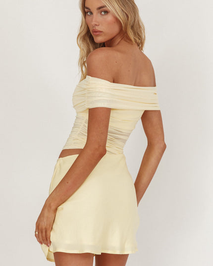 Butter Off-Shoulder Mini Dress